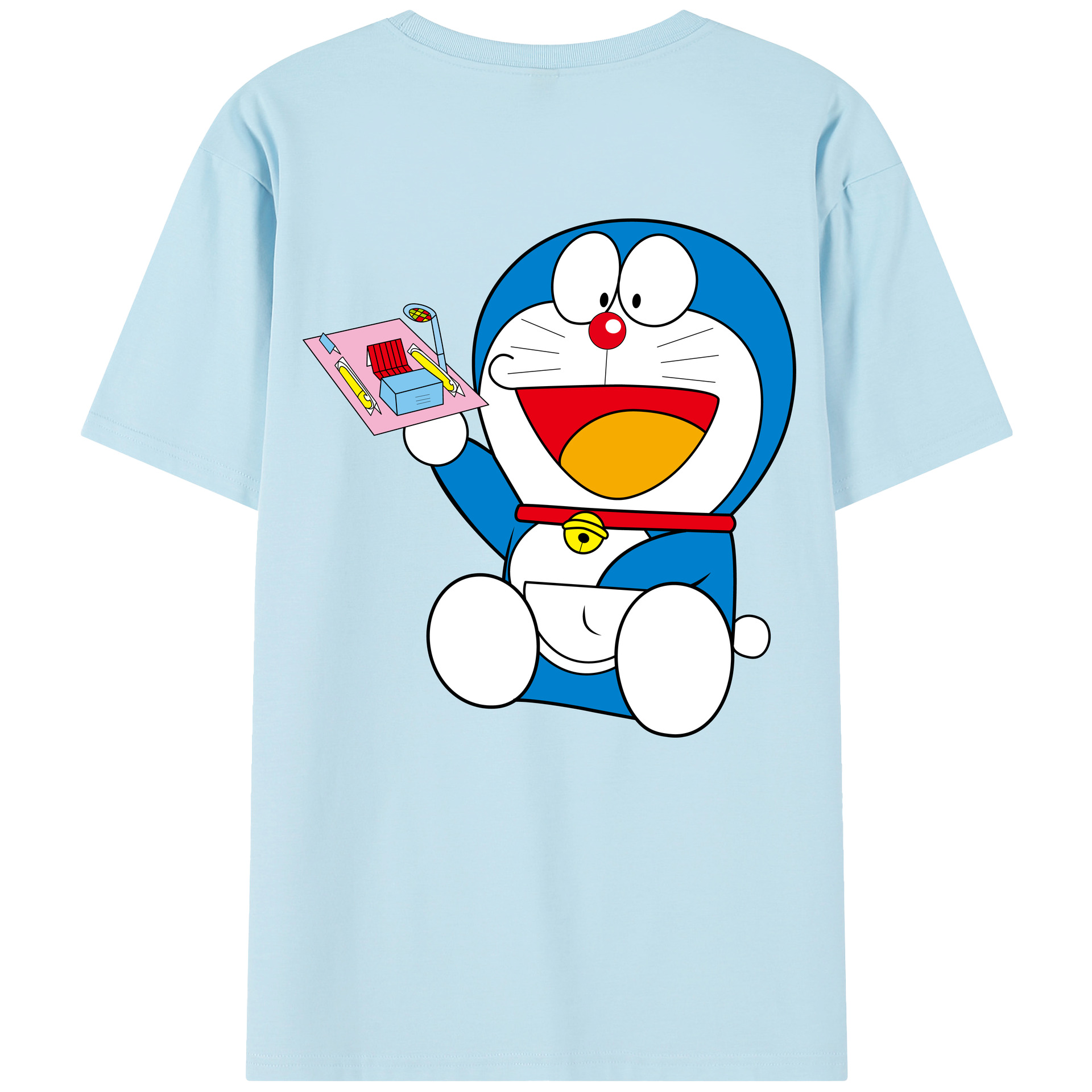 （画像用） ドラえもん Doraemon 綿100％半袖Tシャツ（背面プリント）